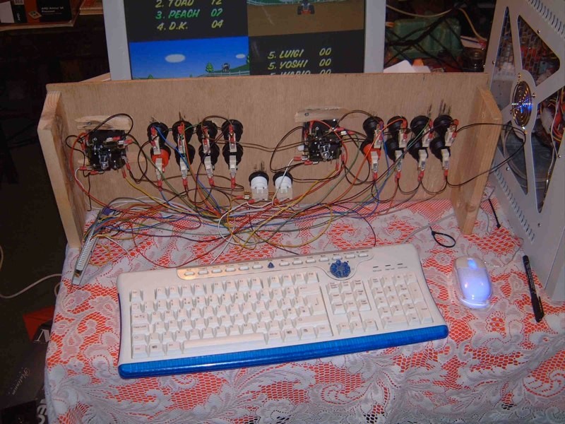 The control panel wiring ready to test